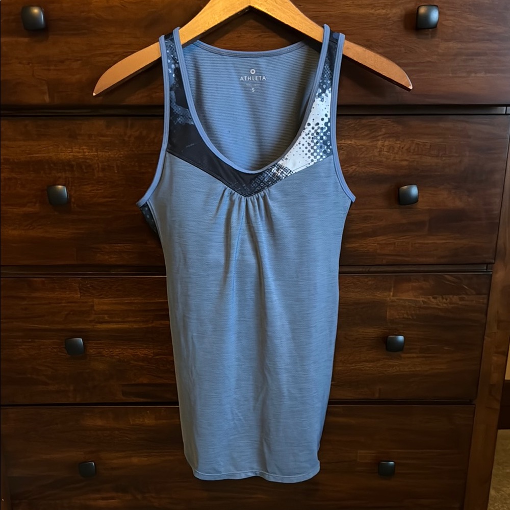 Athleta Bra Tank in Blue Gray Size Small